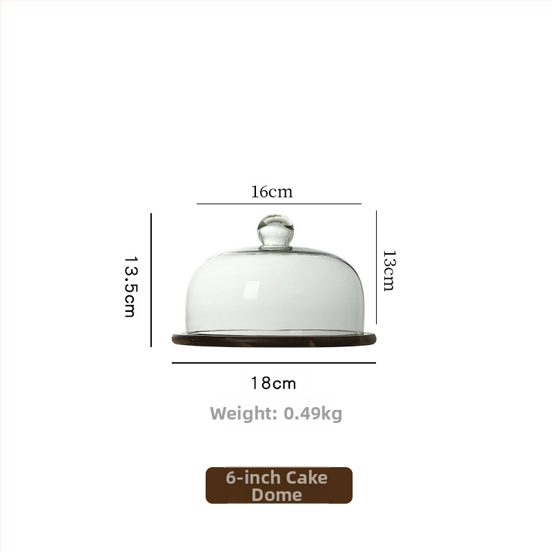 Плодова чиния с капаче от стъкло върху ретро дървена подложка — Wooden Craftsman, стартира през 2023 г., първокласно качество