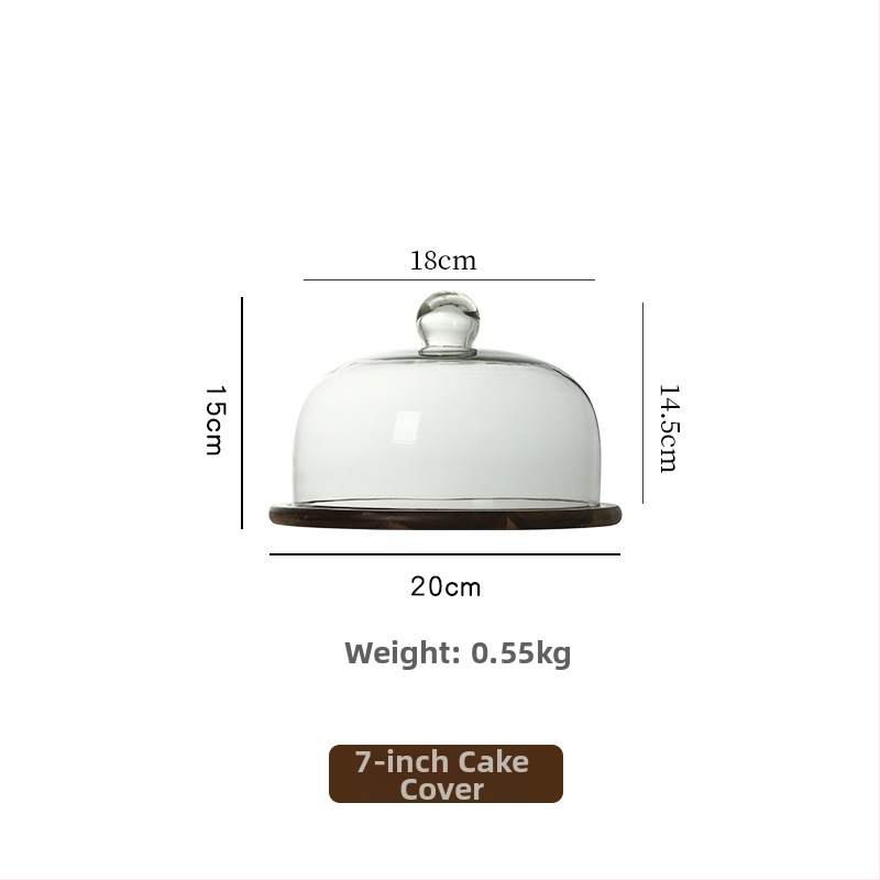 Плодова чиния с капаче от стъкло върху ретро дървена подложка — Wooden Craftsman, стартира през 2023 г., първокласно качество