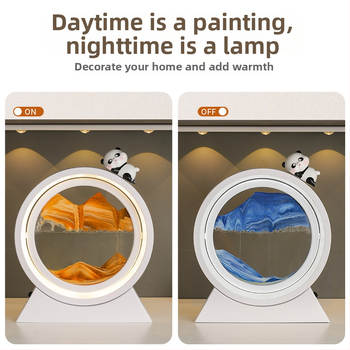 Mervis smilšu stundas pulkstenis ar smilšu gleznojumu, roku darbs, mūsdienīgs minimālisma interjera dekors dzīvojamajai istabai un birojam, lieliska dāvana jaunajai mājai