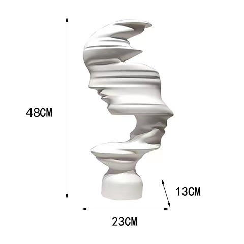 Skulptura od smole za kućni dekor — moderni minimalistički dizajn, apstraktna figura, Art File (ručni rad od smole)