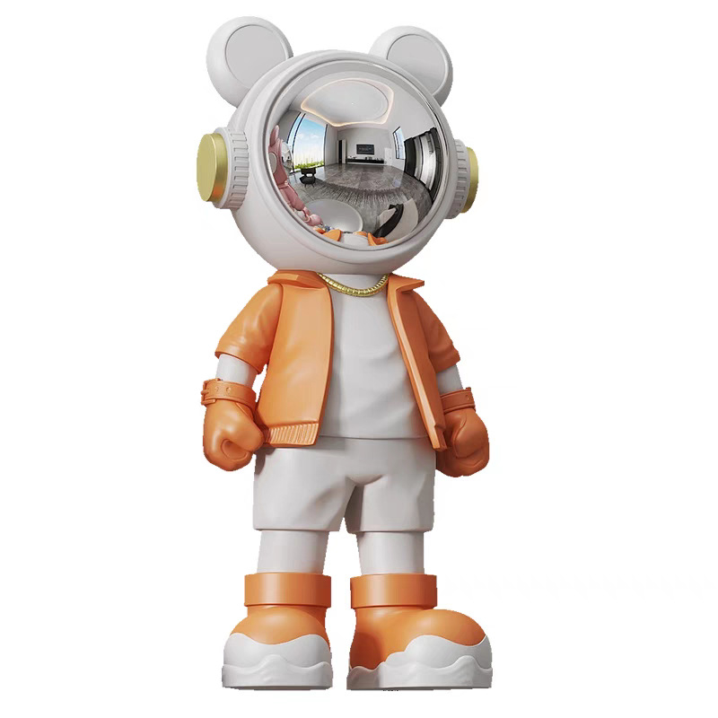 Astronauta uz galda dekoratīvā figūra – Yifang Home, sveķi, mūsdienīgs minimālisma stils, roku krāsots, FKD6377