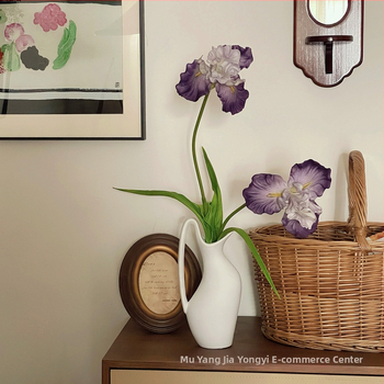 Dirbtinis irisas žiedas, PU medžiaga, rankų darbo ir dažytas, namų dekorui ir fotografijos rekvizitams