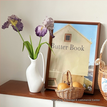 Dirbtinis irisas žiedas, PU medžiaga, rankų darbo ir dažytas, namų dekorui ir fotografijos rekvizitams