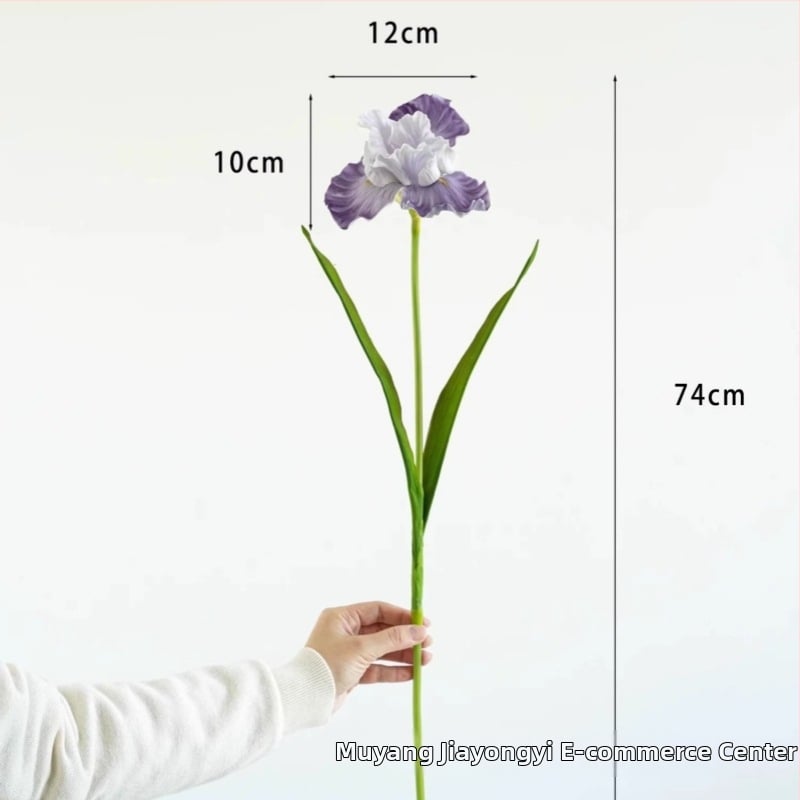 Dirbtinis irisas žiedas, PU medžiaga, rankų darbo ir dažytas, namų dekorui ir fotografijos rekvizitams