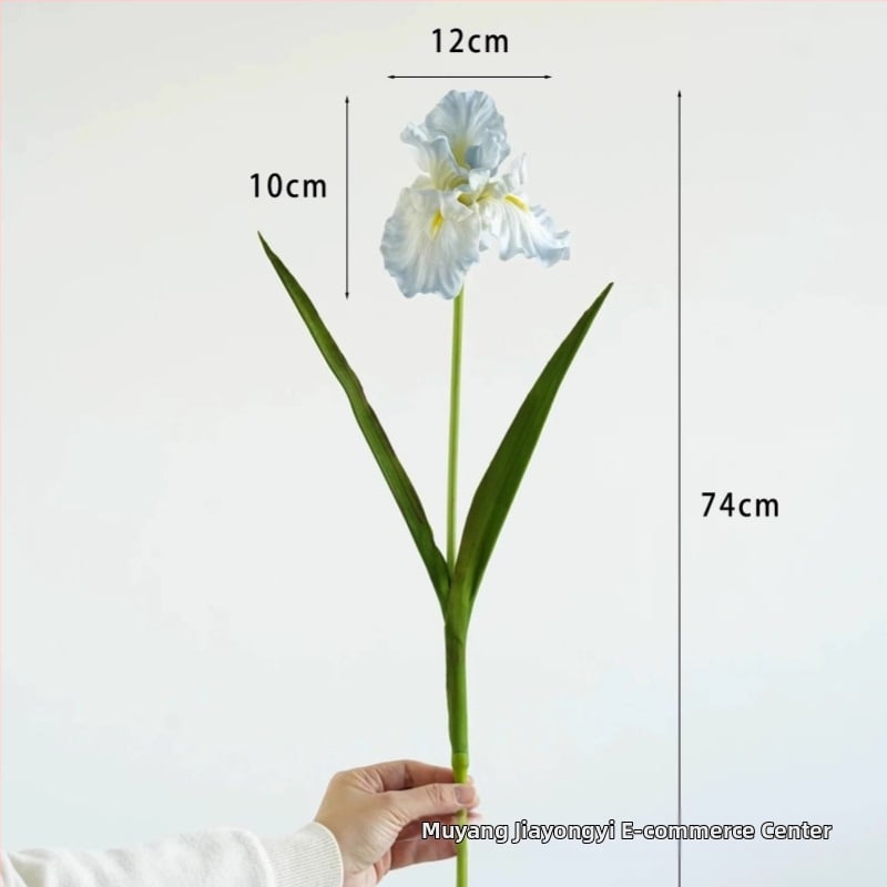 Dirbtinis irisas žiedas, PU medžiaga, rankų darbo ir dažytas, namų dekorui ir fotografijos rekvizitams