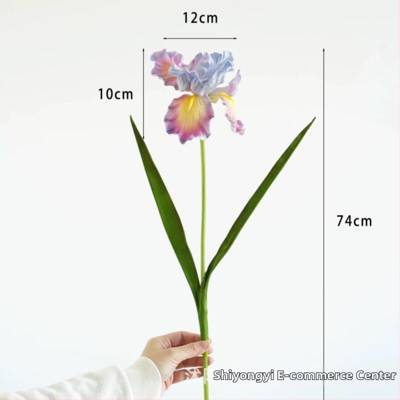 Dirbtinis irisas žiedas, PU medžiaga, rankų darbo ir dažytas, namų dekorui ir fotografijos rekvizitams