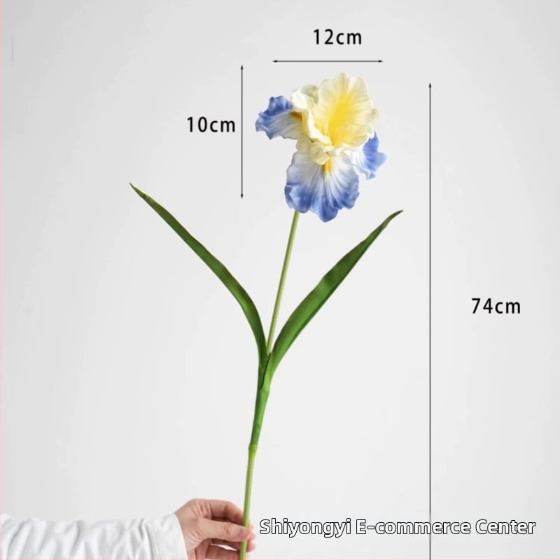 Dirbtinis irisas žiedas, PU medžiaga, rankų darbo ir dažytas, namų dekorui ir fotografijos rekvizitams