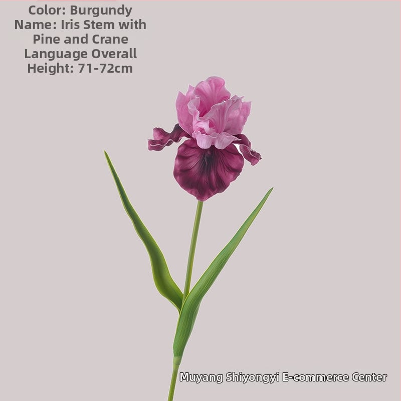 Dirbtinis irisas žiedas, PU medžiaga, rankų darbo ir dažytas, namų dekorui ir fotografijos rekvizitams