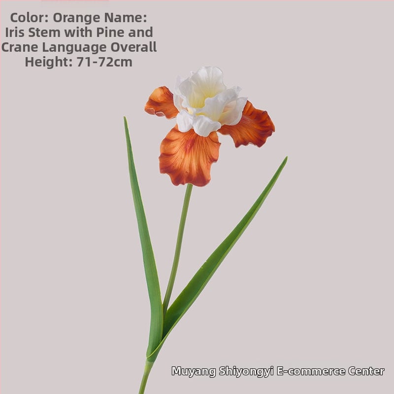 Dirbtinis irisas žiedas, PU medžiaga, rankų darbo ir dažytas, namų dekorui ir fotografijos rekvizitams