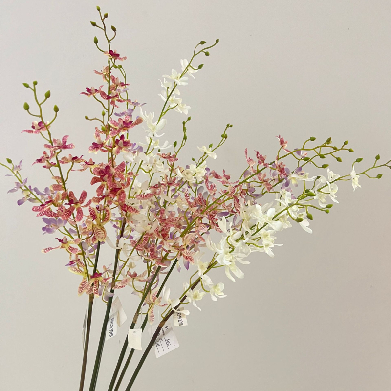 Tehislik Phalaenopsis orhidee pajukäedega – elutoa ja teleri kappide dekoratsioon (Materjal: siidlilled; Toote kuju: üks oks; Tüüp: orhidee; Rakendused: kodu dekoratsioon, hotellide dekoratsioon, restoranide dekoratsioon, fotorekviziidid)