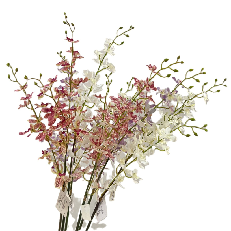 Tehislik Phalaenopsis orhidee pajukäedega – elutoa ja teleri kappide dekoratsioon (Materjal: siidlilled; Toote kuju: üks oks; Tüüp: orhidee; Rakendused: kodu dekoratsioon, hotellide dekoratsioon, restoranide dekoratsioon, fotorekviziidid)