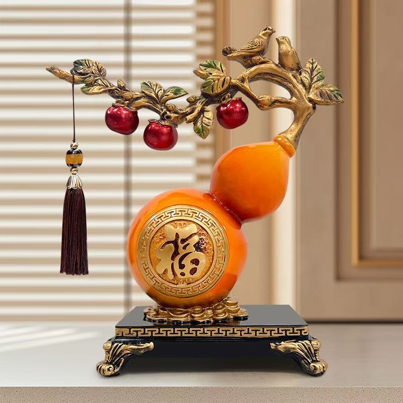 Dekoratīvs priekšmets jaunā ķīniešu stilā – sveķu materiāls, gravēts, rokām darināts un rokām apgleznotots