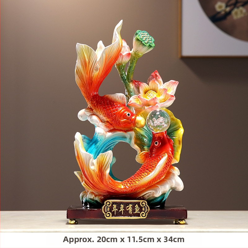 Dekoratīvs priekšmets jaunā ķīniešu stilā – sveķu materiāls, gravēts, rokām darināts un rokām apgleznotots