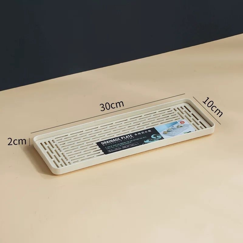 Διπλός πλαστικός δίσκος αποστράγγισης — ορθογώνιο ράφι αποθήκευσης κουζίνας για τσάι, φρούτα και φλυτζάνια | Υλικό: Άλλο; Κατηγορία: Καλάθι φρούτων; Κυκλοφόρησε: 2023; Στυλ: Μοντέρνο απλό; Ποιότητα: Premium