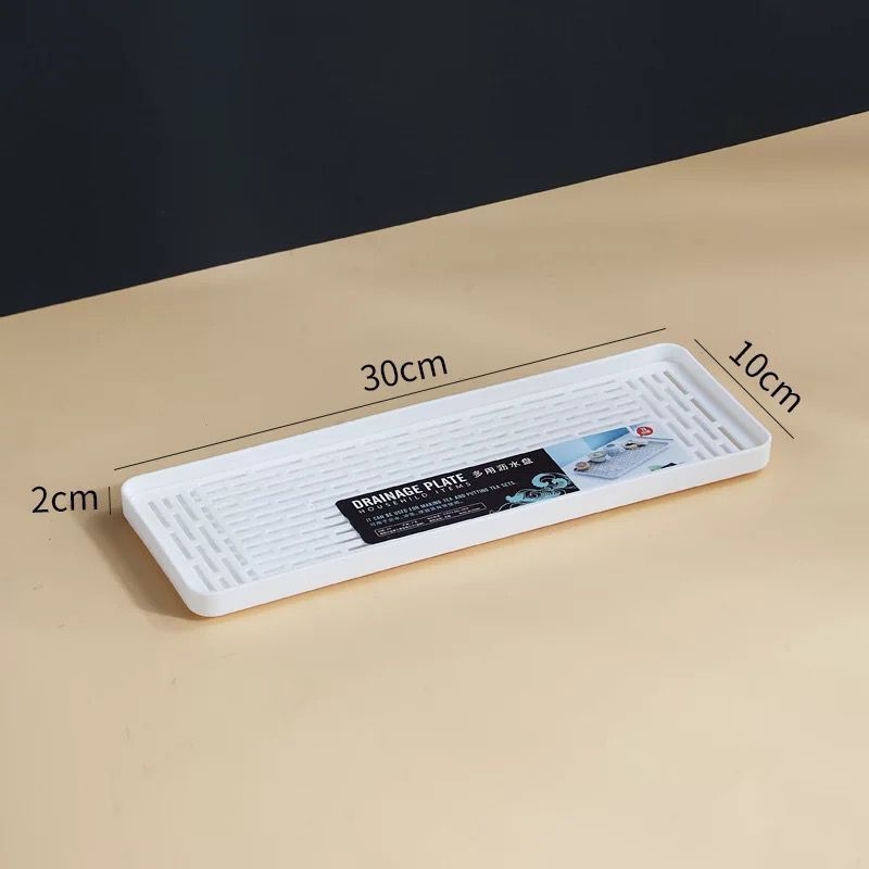 Διπλός πλαστικός δίσκος αποστράγγισης — ορθογώνιο ράφι αποθήκευσης κουζίνας για τσάι, φρούτα και φλυτζάνια | Υλικό: Άλλο; Κατηγορία: Καλάθι φρούτων; Κυκλοφόρησε: 2023; Στυλ: Μοντέρνο απλό; Ποιότητα: Premium