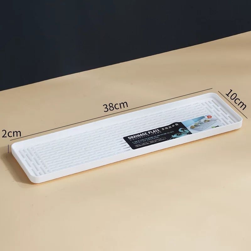 Διπλός πλαστικός δίσκος αποστράγγισης — ορθογώνιο ράφι αποθήκευσης κουζίνας για τσάι, φρούτα και φλυτζάνια | Υλικό: Άλλο; Κατηγορία: Καλάθι φρούτων; Κυκλοφόρησε: 2023; Στυλ: Μοντέρνο απλό; Ποιότητα: Premium