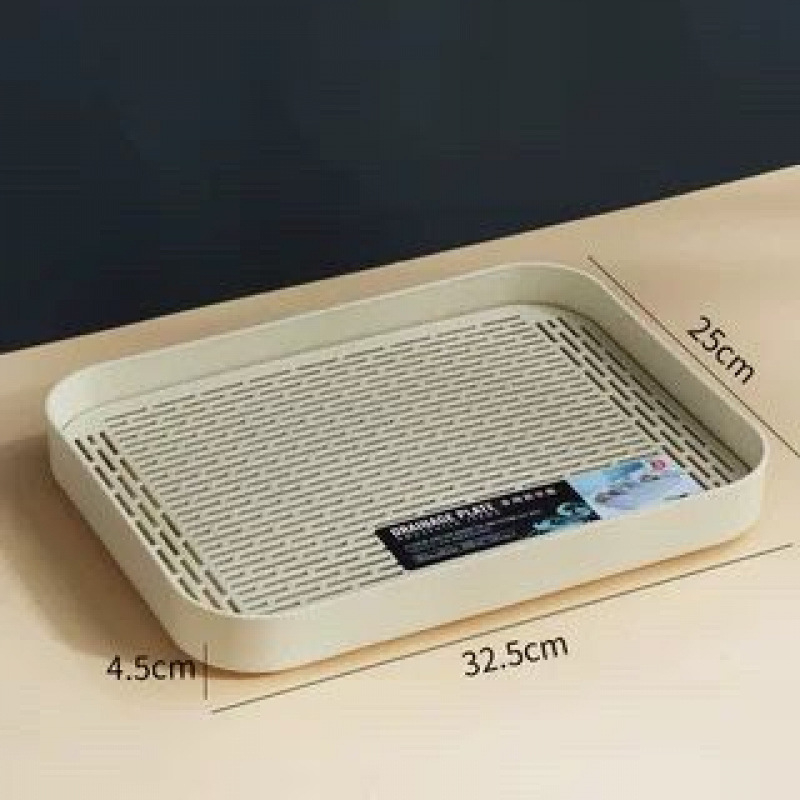 Διπλός πλαστικός δίσκος αποστράγγισης — ορθογώνιο ράφι αποθήκευσης κουζίνας για τσάι, φρούτα και φλυτζάνια | Υλικό: Άλλο; Κατηγορία: Καλάθι φρούτων; Κυκλοφόρησε: 2023; Στυλ: Μοντέρνο απλό; Ποιότητα: Premium