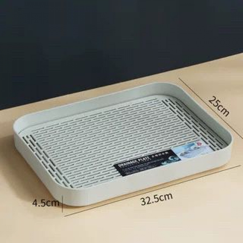 Διπλός πλαστικός δίσκος αποστράγγισης — ορθογώνιο ράφι αποθήκευσης κουζίνας για τσάι, φρούτα και φλυτζάνια | Υλικό: Άλλο; Κατηγορία: Καλάθι φρούτων; Κυκλοφόρησε: 2023; Στυλ: Μοντέρνο απλό; Ποιότητα: Premium