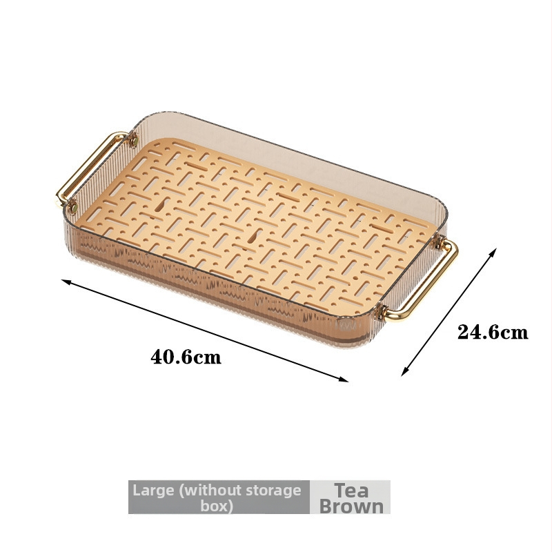 Διπλός πλαστικός δίσκος αποστράγγισης — ορθογώνιο ράφι αποθήκευσης κουζίνας για τσάι, φρούτα και φλυτζάνια | Υλικό: Άλλο; Κατηγορία: Καλάθι φρούτων; Κυκλοφόρησε: 2023; Στυλ: Μοντέρνο απλό; Ποιότητα: Premium