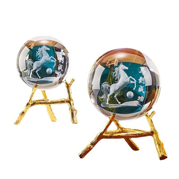 Drakona gada kristāla bumba dekors dzīvojamai istabai, Gravēšana, Ķīniešu stils, Bez pielāgošanas