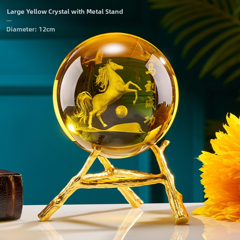 Drakona gada kristāla bumba dekors dzīvojamai istabai, Gravēšana, Ķīniešu stils, Bez pielāgošanas