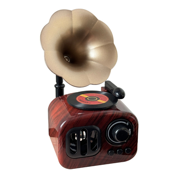 Gramofona muzikālais dekors - moderns minimālisks galda dekors, plastmasa; gatavs dāvanai mājoklim