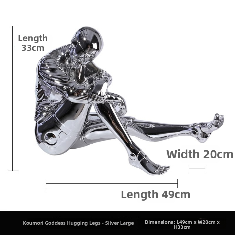 Mehāniskā dieviete dekoratīvā skulptūra, sveķi, rokas darbs, moderns un vienkāršs stils, piemērota dzīvojamai istabai, koridoram, TV skapim vai birojam