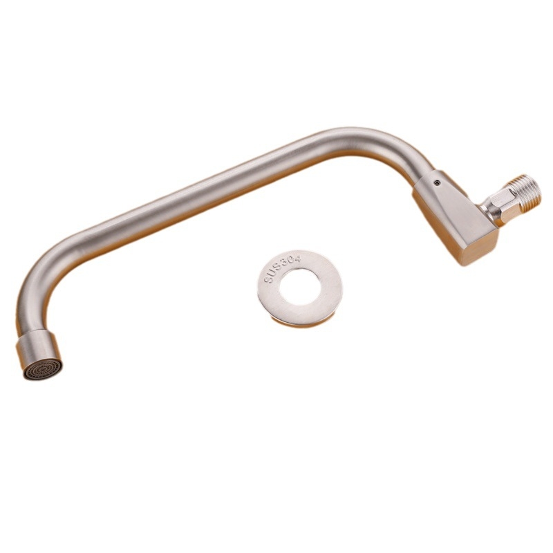 Kuhinjska slavina od 304 nehrđajućeg čelika s rotirajućim swingom, trostruka konstrukcija, način pogona: ključ, model 00043, Brushed završna obrada