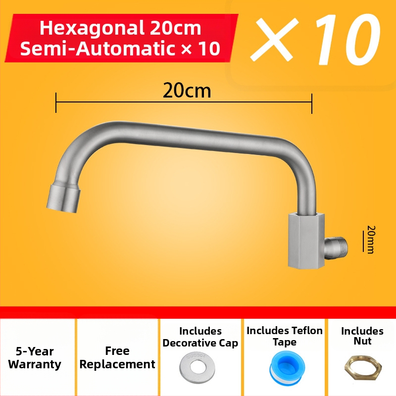 Kuhinjska slavina od 304 nehrđajućeg čelika s rotirajućim swingom, trostruka konstrukcija, način pogona: ključ, model 00043, Brushed završna obrada