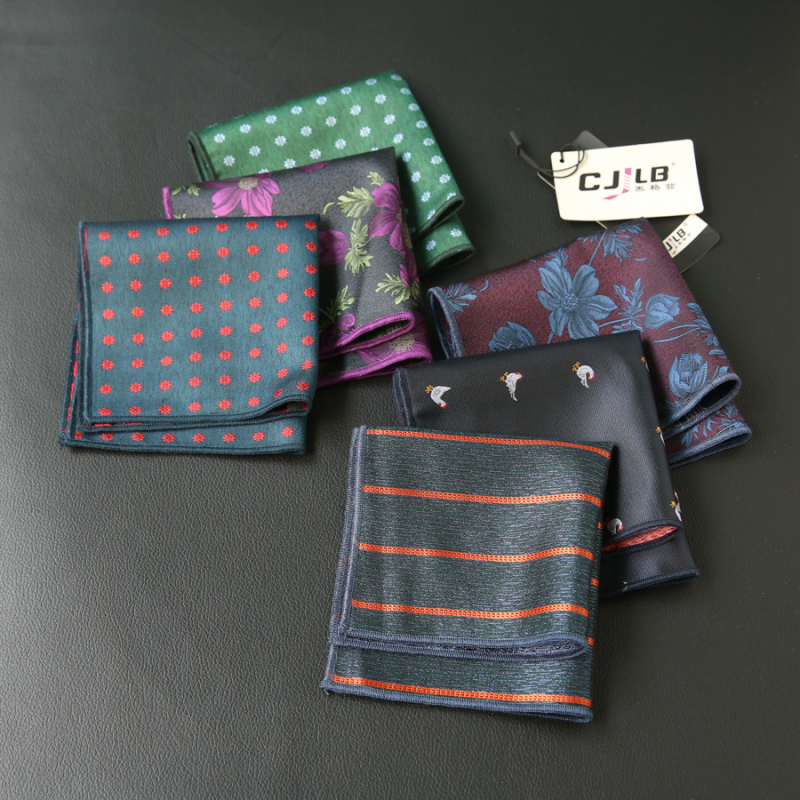 Полиестерна джобна кърпичка с ивици, жакардово тъкане, стил Leisure, за възрастни, зима 2020