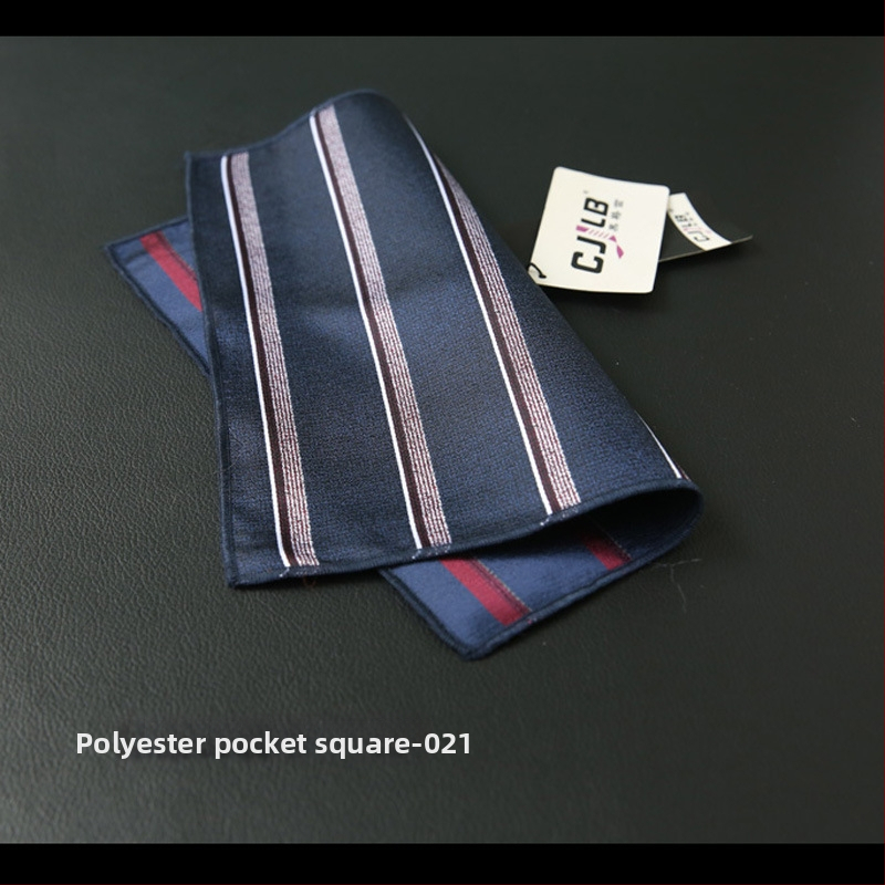 Полиестерна джобна кърпичка с ивици, жакардово тъкане, стил Leisure, за възрастни, зима 2020