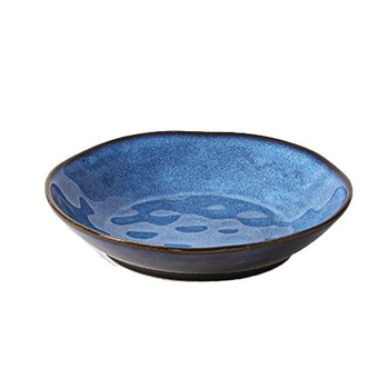 Japanski stil keramički tanjur s glazurom iz peći, kamen-uzorak, okruglog oblika, prikladan za mikrovalnu