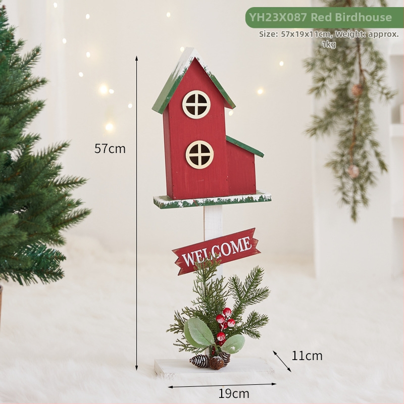 Miniatūras mājiņa ar pasta kastīti Ziemassvētku dekoram iekšējām un ārējām telpām — rekvizīts fotogrāfijām, zīmols Chinese Gift, dekorēšana videi