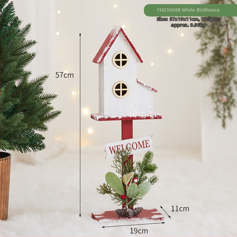 Miniatūras mājiņa ar pasta kastīti Ziemassvētku dekoram iekšējām un ārējām telpām — rekvizīts fotogrāfijām, zīmols Chinese Gift, dekorēšana videi