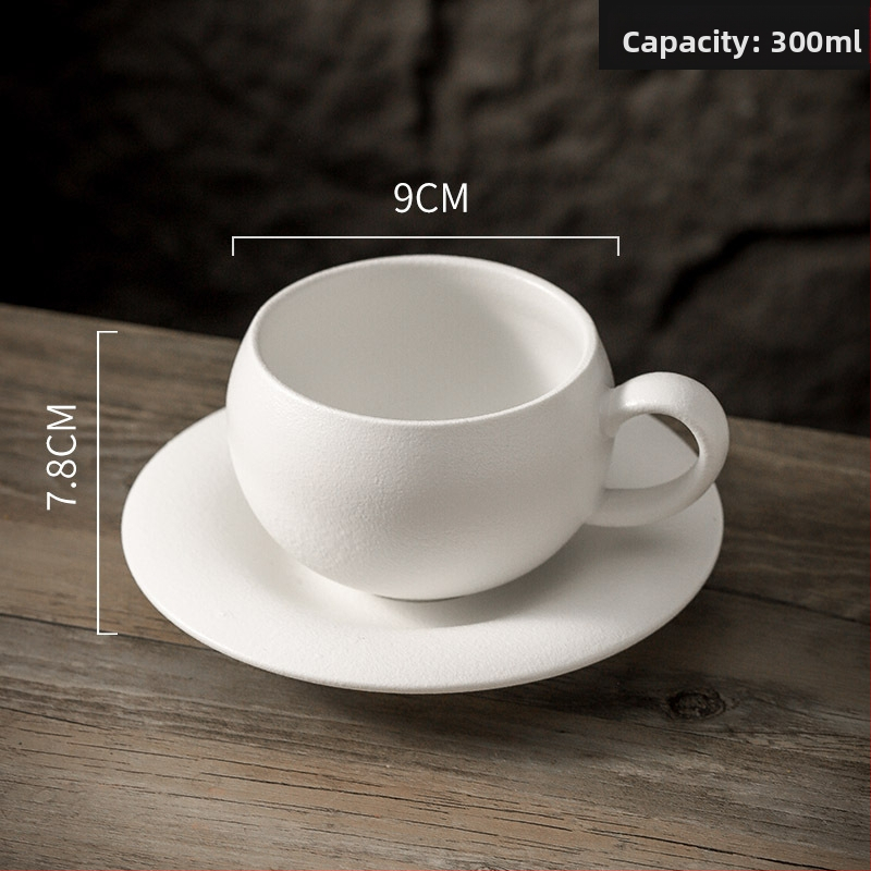 Керамична чаша за кафе, винтидж стил, италиански дизайн, матово покритие, 450 g, персонализация налична