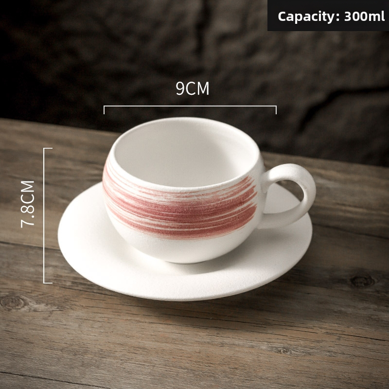 Керамична чаша за кафе, винтидж стил, италиански дизайн, матово покритие, 450 g, персонализация налична