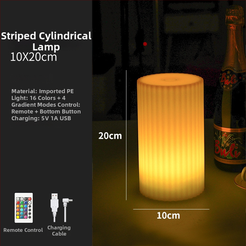 RGB dekoratīvā lampa ar ziedu kompozīciju baram/KTV – galda vāzes formas gaismas lampa, modelis XC-297, 5V, materiāls: plastika, stils: moderns minimālisms, ražošana pēc rasējumiem.