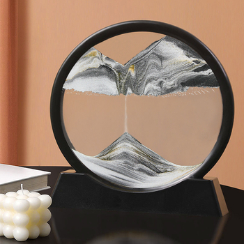 Tekošā smilšu dekora darbs dzīvojamā istabā un birojā, mūsdienīgs minimālisma stils, viegls luksusa smilšu mākslas darbs