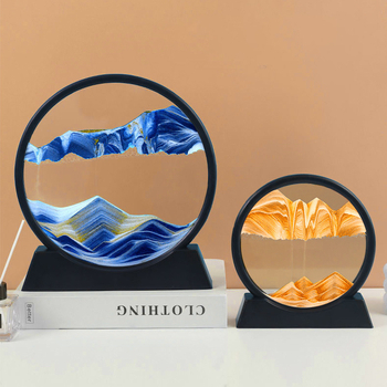 Tekošā smilšu dekora darbs dzīvojamā istabā un birojā, mūsdienīgs minimālisma stils, viegls luksusa smilšu mākslas darbs