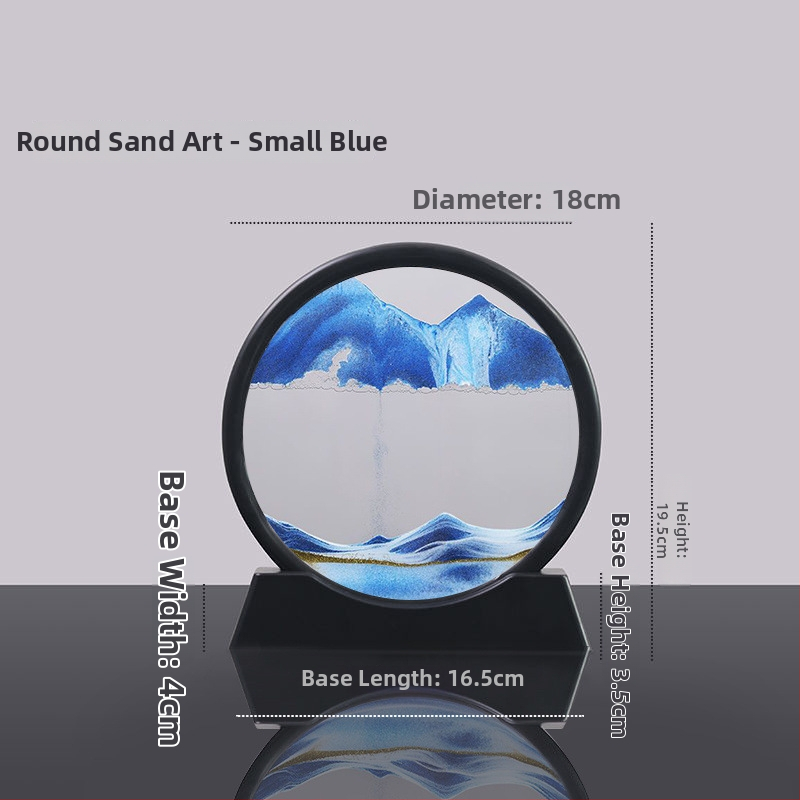 Tekošā smilšu dekora darbs dzīvojamā istabā un birojā, mūsdienīgs minimālisma stils, viegls luksusa smilšu mākslas darbs