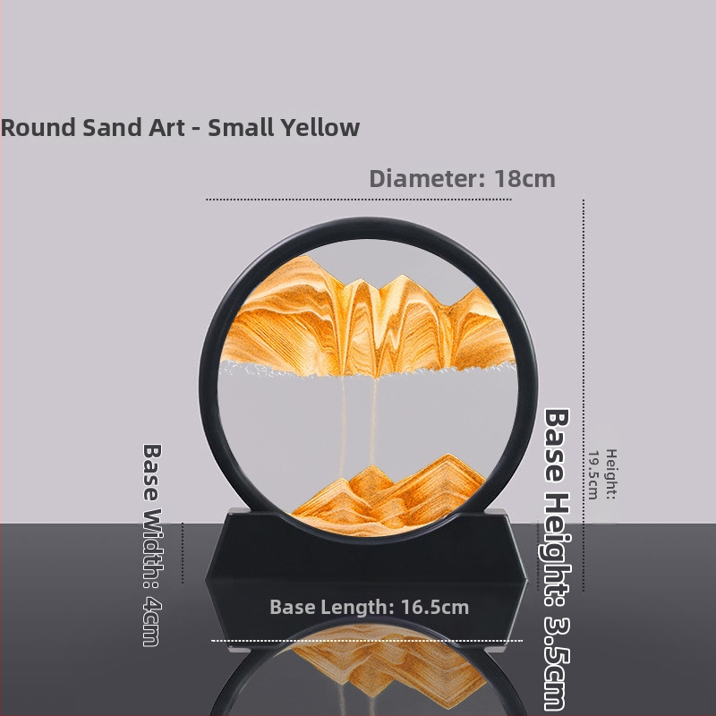 Tekošā smilšu dekora darbs dzīvojamā istabā un birojā, mūsdienīgs minimālisma stils, viegls luksusa smilšu mākslas darbs