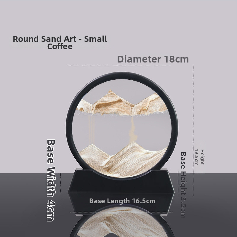 Tekošā smilšu dekora darbs dzīvojamā istabā un birojā, mūsdienīgs minimālisma stils, viegls luksusa smilšu mākslas darbs