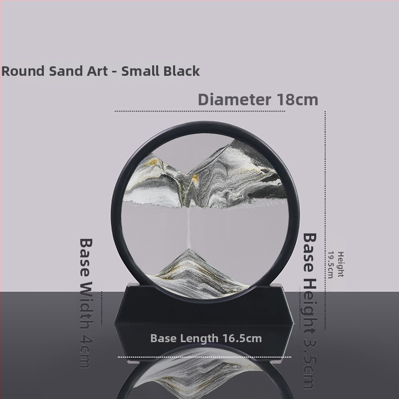 Tekošā smilšu dekora darbs dzīvojamā istabā un birojā, mūsdienīgs minimālisma stils, viegls luksusa smilšu mākslas darbs