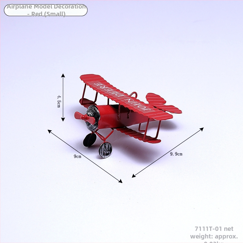Fémből készült északi stílusú repülőgép modell dísz — modern minimalista dekoráció otthonra és az irodába