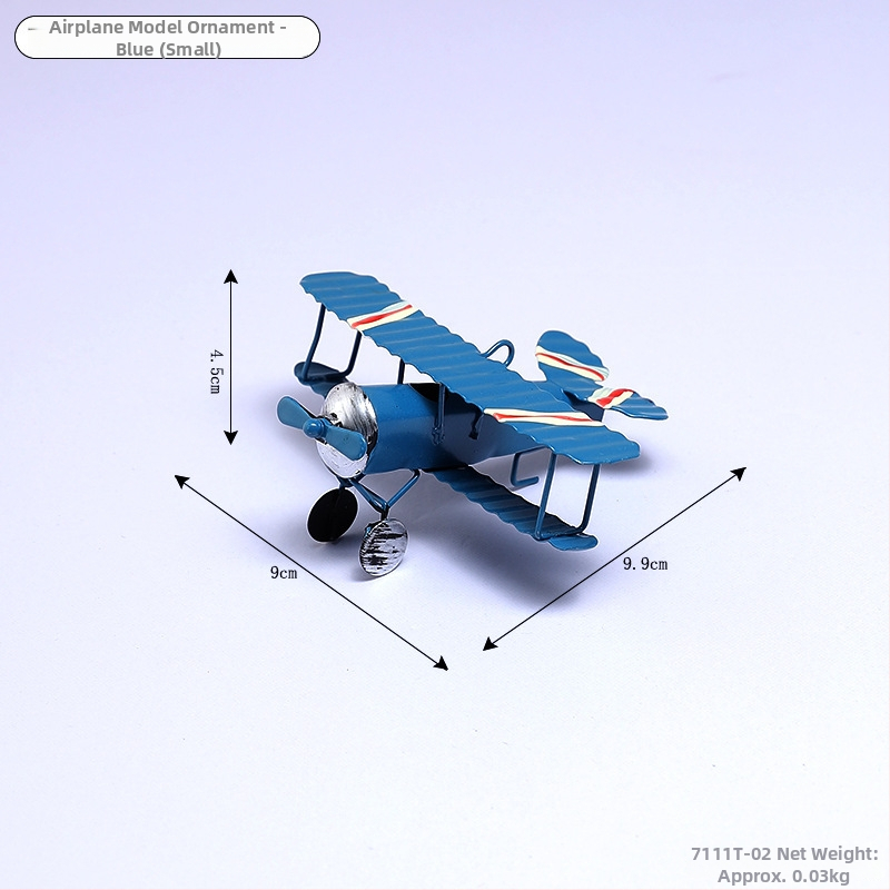 Fémből készült északi stílusú repülőgép modell dísz — modern minimalista dekoráció otthonra és az irodába