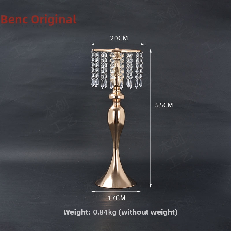 Ziedu vāze ar pērļu un kristālu pērlēm kāzu dekoram (Zīmols: Benchon; Materiāls: Dzelzs; Kategorija: Vietas izkārtojuma rekvizīti; Tips: Ziedu vāze ar pērlītēm)