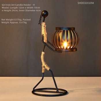 Vasból készült gyertyatartó, nordic stílusú, kézzel készített, asztali dekoráció otthonra, étterembe és bárba