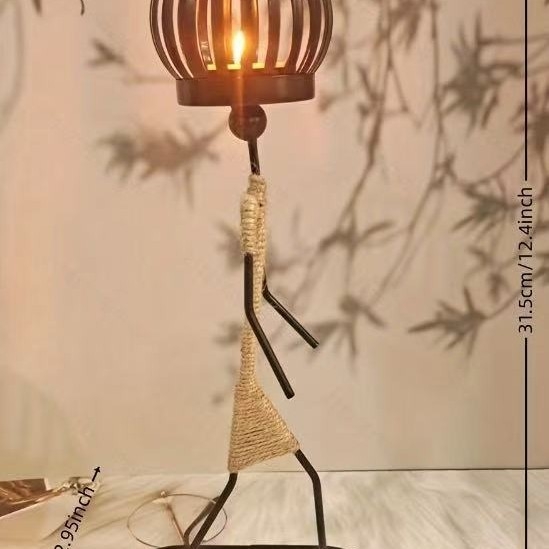 Vasból készült gyertyatartó, nordic stílusú, kézzel készített, asztali dekoráció otthonra, étterembe és bárba