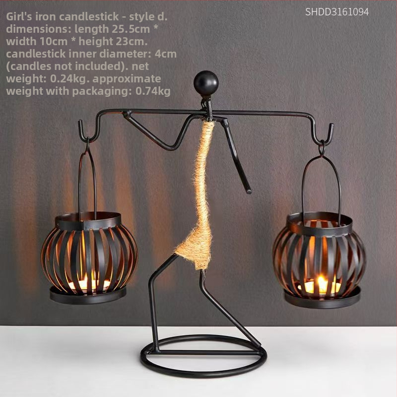 Vasból készült gyertyatartó, nordic stílusú, kézzel készített, asztali dekoráció otthonra, étterembe és bárba