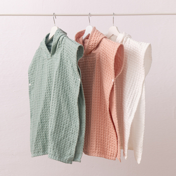 Gyerekeknek szóló kapucnis fürdőlepedő és köntös, 100% pamut, kettős rétegű mézeskalács mintás vászon, 300–400 g, 32 szál, sima szövet, nedvszívó